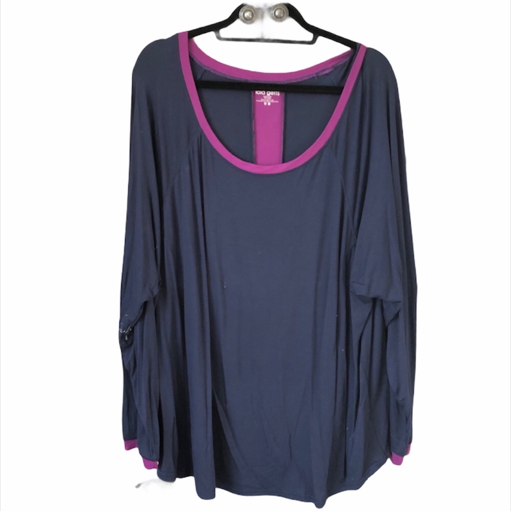 Lola Getts Navy Long Sleeve Sporty Top